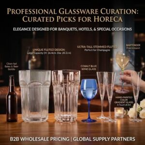wholesale curated horeca glassware collection luxury stemware & fluted vessels