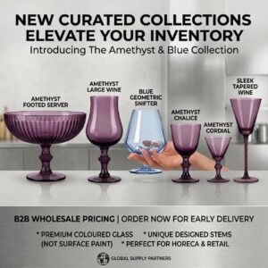 wholesale the amethyst & blue glassware collection solid coloured horeca stemware