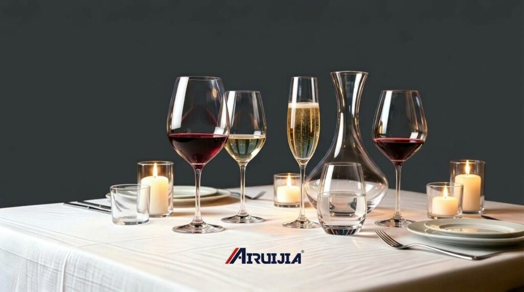 Different wine glass shapes and sizes for wholesale buyers