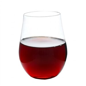 T6104 14 oz clear shatterproof stemless wine glass